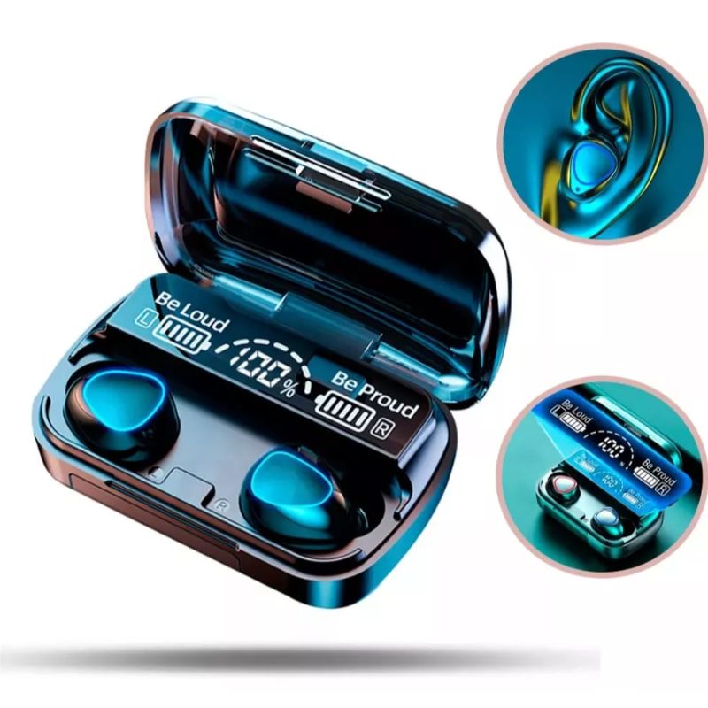 Fone Bluetooth Sem Fio M10 com Display Digital, Alta Qualidade de Áudio, Conforto In-ear e Conexão Estável