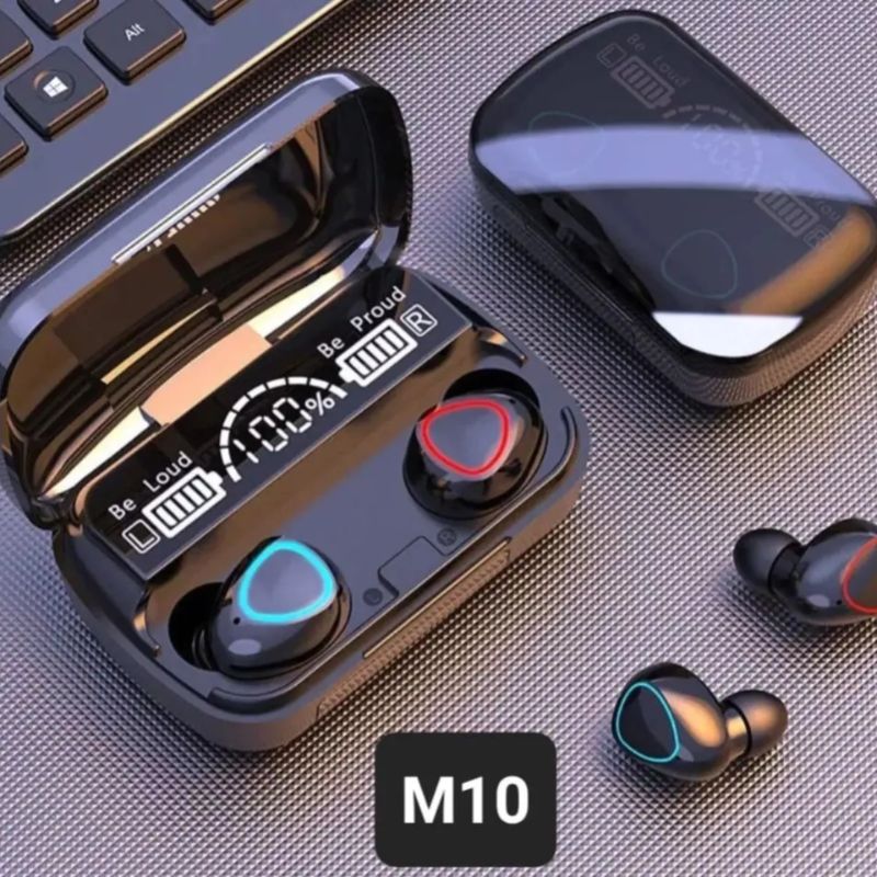 Fone Bluetooth Sem Fio M10 com Display Digital, Alta Qualidade de Áudio, Conforto In-ear e Conexão Estável